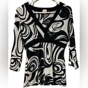 Maurice’s Blouse Top 3/4 Sleeve Colorful BOHO